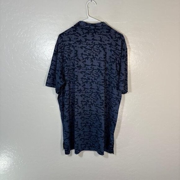 Peter Millar Polo Shirt Mens Large Blue Camo Summer Comfort Golf Performance - Picture 6 of 8